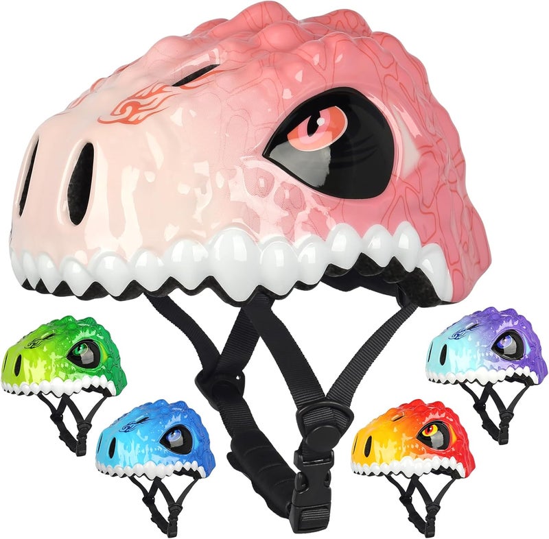 Bavilk Toddler Kids Bike Helmet,3D Dinosaur Helmets for Boys Girls Infant/Baby to Children 1/2/3/4/5/6/7/8 Years Old Lightweight Adjustable Multi-Sports Bicycle Scooter Skateboard Skating Cycling - Image 1